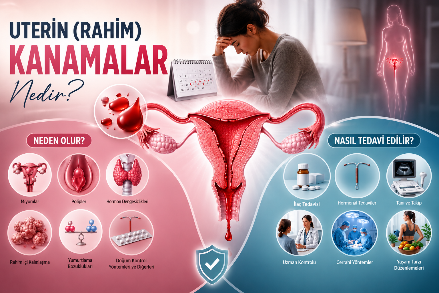 Uterin (Rahim) Kanamalar Nedir? Neden Olur, Nasıl Tedavi Edilir? - blog görseli